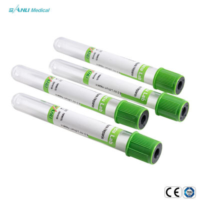 Kaca Sekali Pakai Lithium Heparin 2ml Tabung Hijau Untuk Pengambilan Darah