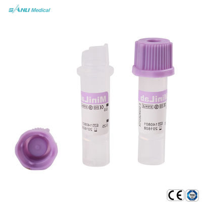 Tabung EDTA K2 / K3 Mikro EDTA 0.2ml Tabung Ungu Kapiler