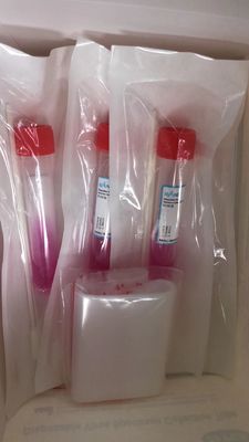 Media Transportasi Viral Oral Sekali Pakai Tenggorokan Sampling Tube Kit VTM Untuk Penggunaan Tunggal