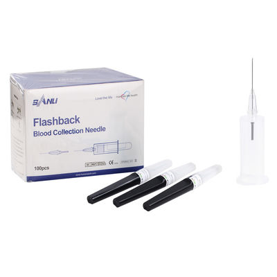 Black Flashback Blood Collection Needle 22 Gauge 11/4 '' Penetrasi Lebih Mudah