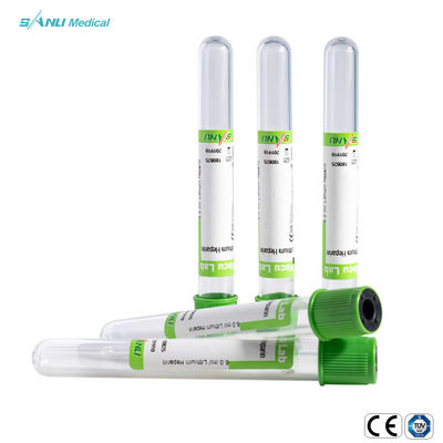5ml Sodium Heparin Green Top Tube Untuk Bahan PET Menggambar Darah