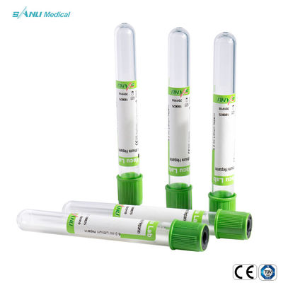 5ml Sodium Heparin Green Top Tube Untuk Bahan PET Menggambar Darah