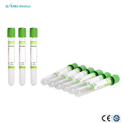 5ml Sodium Heparin Green Top Tube Untuk Bahan PET Menggambar Darah