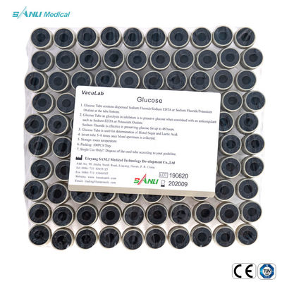 Vacuum 6ml Grey Top Blood Collection Tubes Tabung Darah Glukosa Kaca