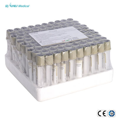 Vacuum 6ml Grey Top Blood Collection Tubes Tabung Darah Glukosa Kaca