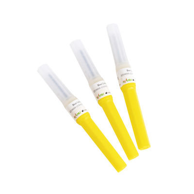 20G Jarum Pengumpul Darah 0.9x19mm Warna Kuning Untuk Penggunaan Tunggal