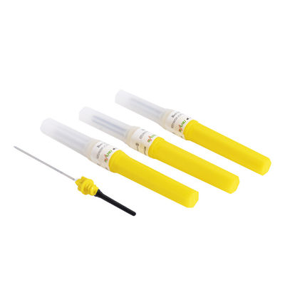 20G Jarum Pengumpul Darah 0.9x19mm Warna Kuning Untuk Penggunaan Tunggal