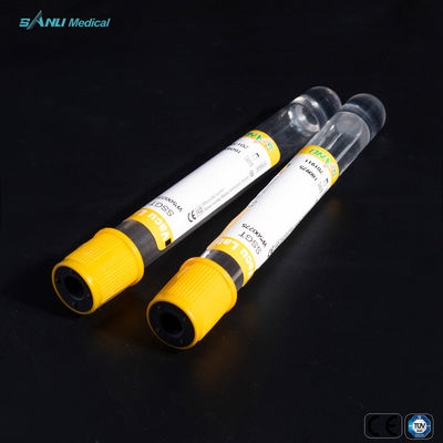 Koleksi Darah Penggerak Gumpalan PET Sekali Pakai Dengan Gel 13x100mm