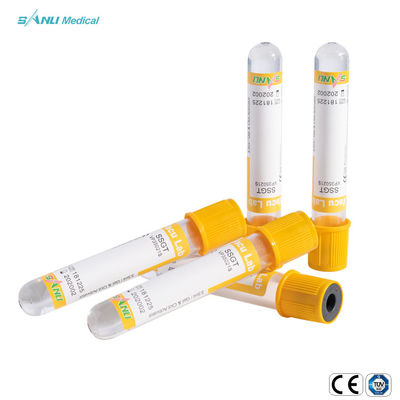 Koleksi Darah Penggerak Gumpalan PET Sekali Pakai Dengan Gel 13x100mm