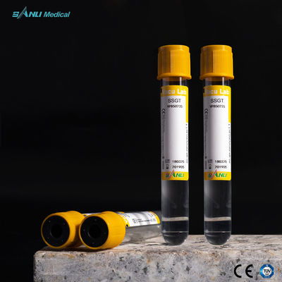 Disposable PET Vacuum Blood Collection Tubes Clot Activator Dengan Gel 16x100mm