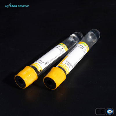 Disposable PET Vacuum Blood Collection Tubes Clot Activator Dengan Gel 16x100mm