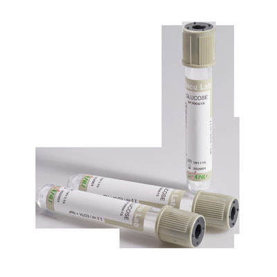 Sodium Fluoride Vacuum Blood Collection Tubes Glukosa 3ml PET Grey Top