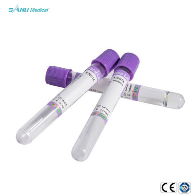 EDTA K3 Vacuum Blood Collection Tubes Bahan PET Lavender Top