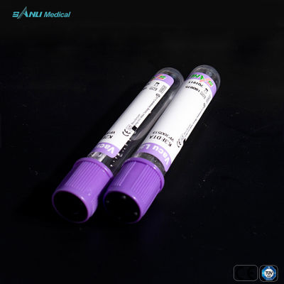 EDTA K3 Vacuum Blood Collection Tubes Bahan PET Lavender Top