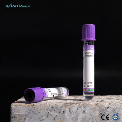 EDTA K2 Vacuum Blood Collection Tubes PET 16x100mm CE Disetujui