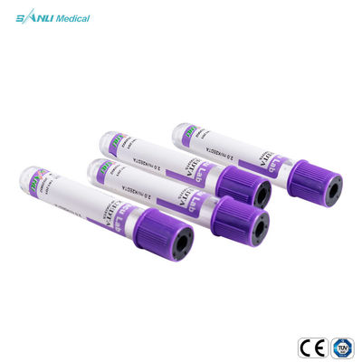 Darah Rutin Tes Kaca Tabung Pengumpul Darah 2 Ml EDTA K2 Aditif Lavender Top