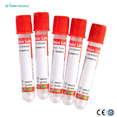 Clot Activator Glass Blood Collection Tubes Vacuum 5ml Untuk Tes Biokimia