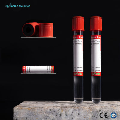 Clot Activator Glass Blood Collection Tubes Vacuum 5ml Untuk Tes Biokimia