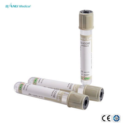 Kaca Sodium Fluoride Grey Top Tube Vacuum Glucose Collection Tube