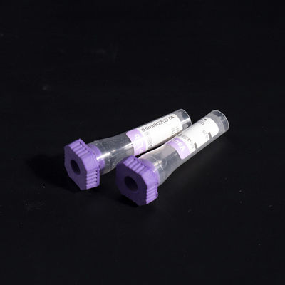 K2 EDTA Tabung Pengumpul Darah Kapiler ISO9001 Lavender Rubber Cap