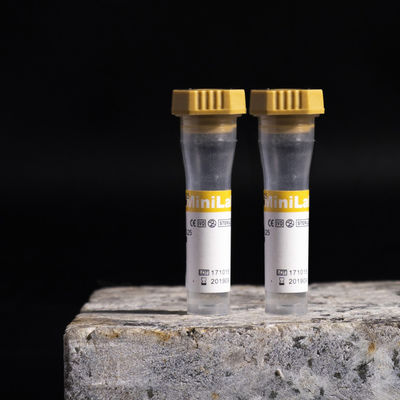 Tabung Pengumpul Darah Kapiler Kuning 0.35ml Tabung Penggerak Gumpalan Gel Saluran