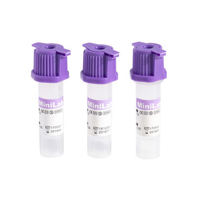 Koleksi Darah EDTA Coated Capillary Tubes Purple Top K2 EDTA Additive