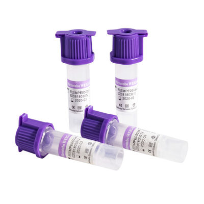 Koleksi Darah EDTA Coated Capillary Tubes Purple Top K2 EDTA Additive