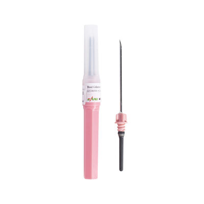 Pink 18G 1.2x25mm Jarum Pengumpul Darah Multi Sampel Sekali Pakai