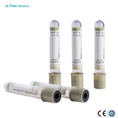 3ml Glucose Medical Glass Blood Collection Tubes Disposable ISO9001 Disetujui
