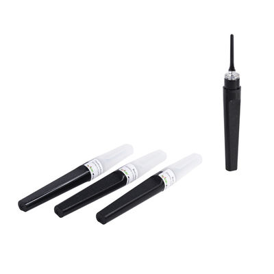 Jarum Koleksi Darah Flashback Hitam Sekali Pakai 23G Gauge Penetrasi Lebih Mudah
