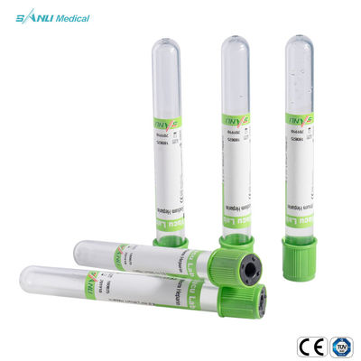 Tabung Pengumpul Darah Plasma Sodium Heparin Green Top Disposable 4ml ISO CE Disetujui