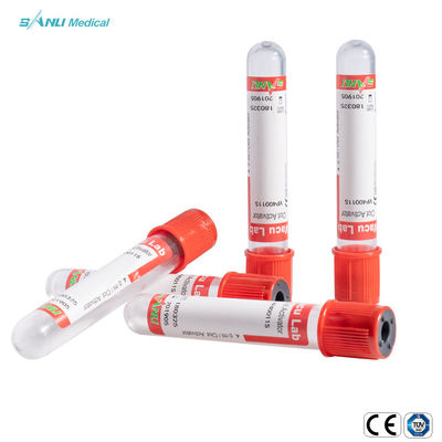 Clot Activator Red Vacuum Blood Test Tube Disetujui Ce Steril Sekali