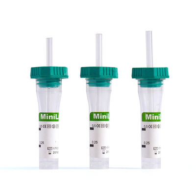 Tabung Pengumpul Darah Mikro Medis Sekali Pakai 0.5ml ISO13485 8x45mm