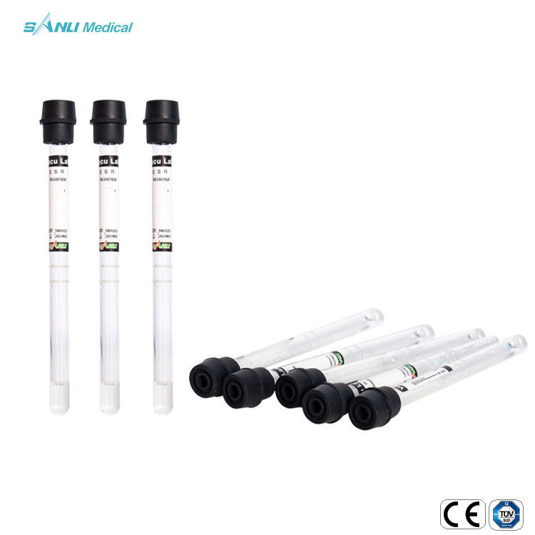 CE ESR Glass Vacuum Blood Collection Tube 1.6ml Sekali Pakai 3.8% Sodium Sitrat